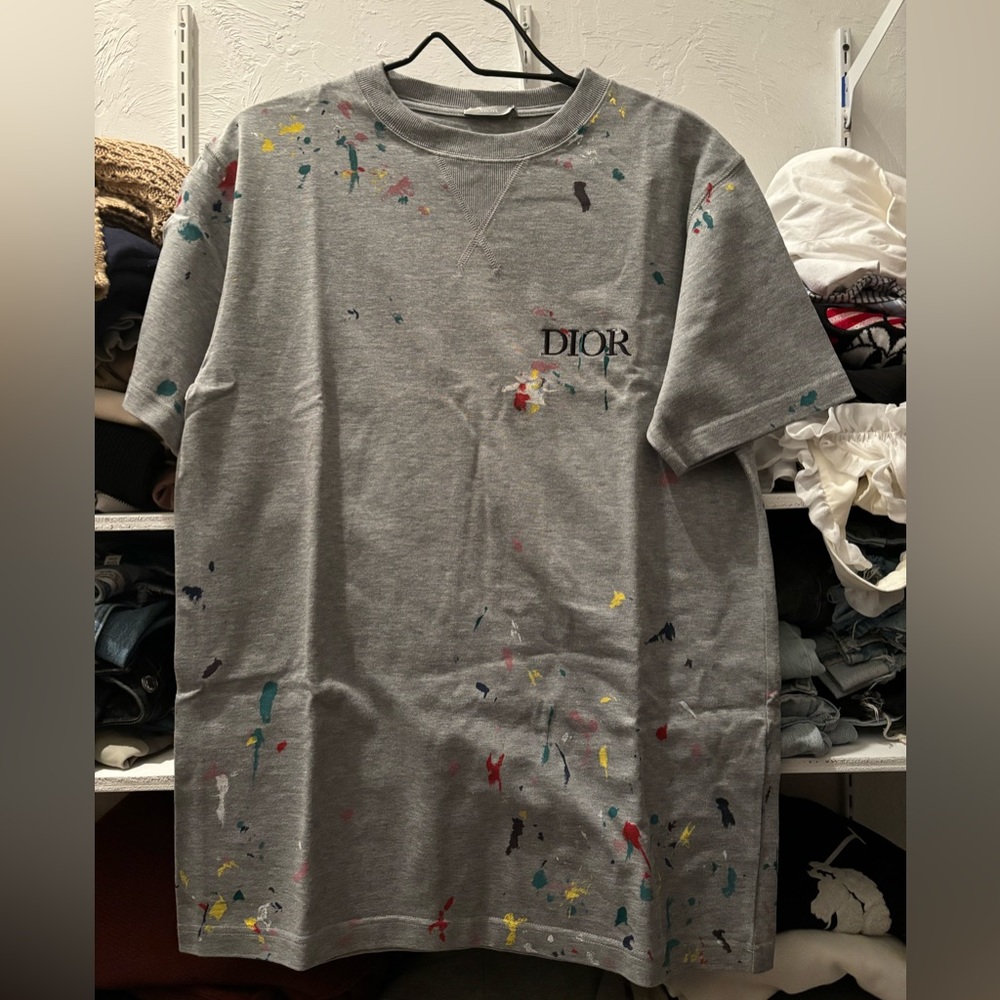 Dior pain splatter T-Shirt 100% authentic sz SMALL